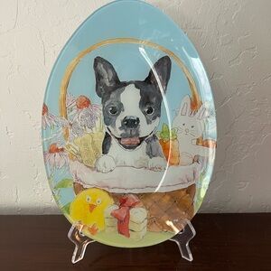Charming Dog-Themed Decorative Plate